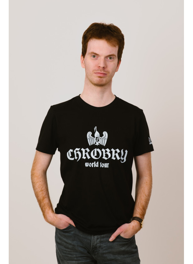 Koszulka chrobry tour męska czarna