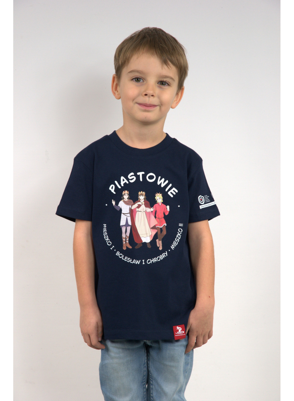 koszulka "Piastowie" dziecko granatowa