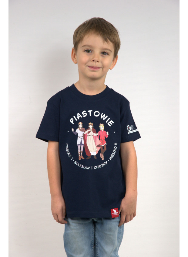 koszulka "Piastowie" dziecko granatowa
