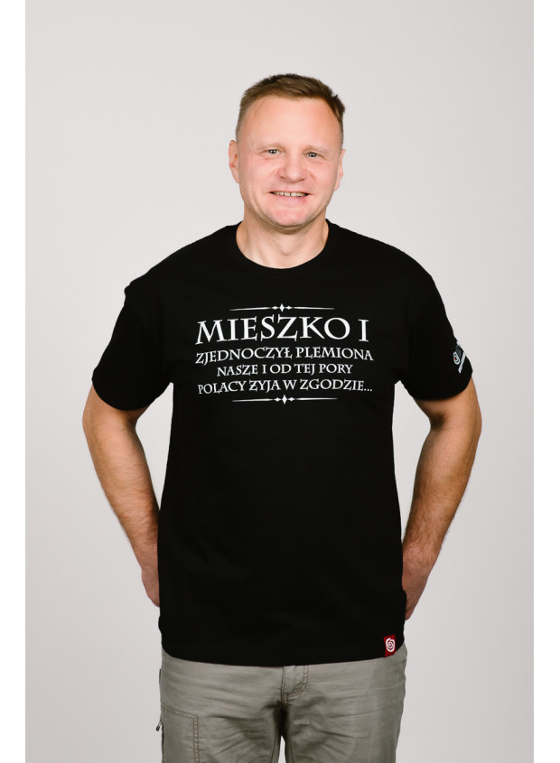 Koszulka Mieszko I męska czarna