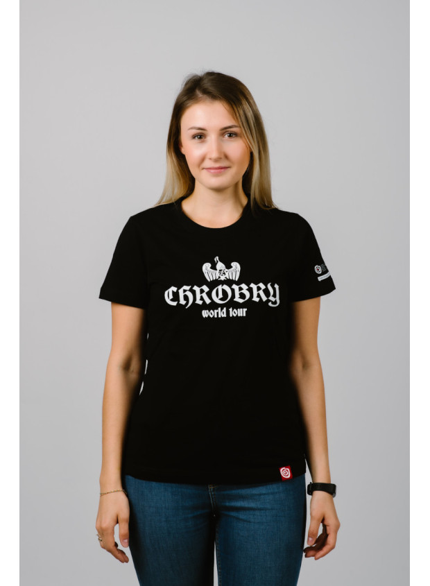 Koszulka chrobry tour damska czarna